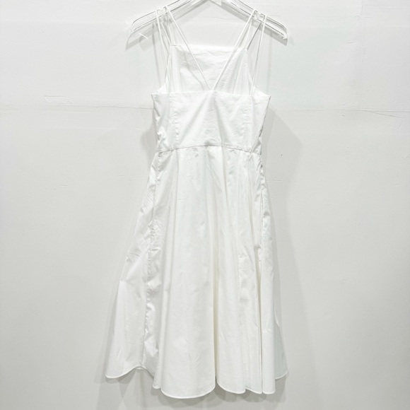 Joie White Cotton Midi Dress Strappy Size 4 - Picture 2 of 8